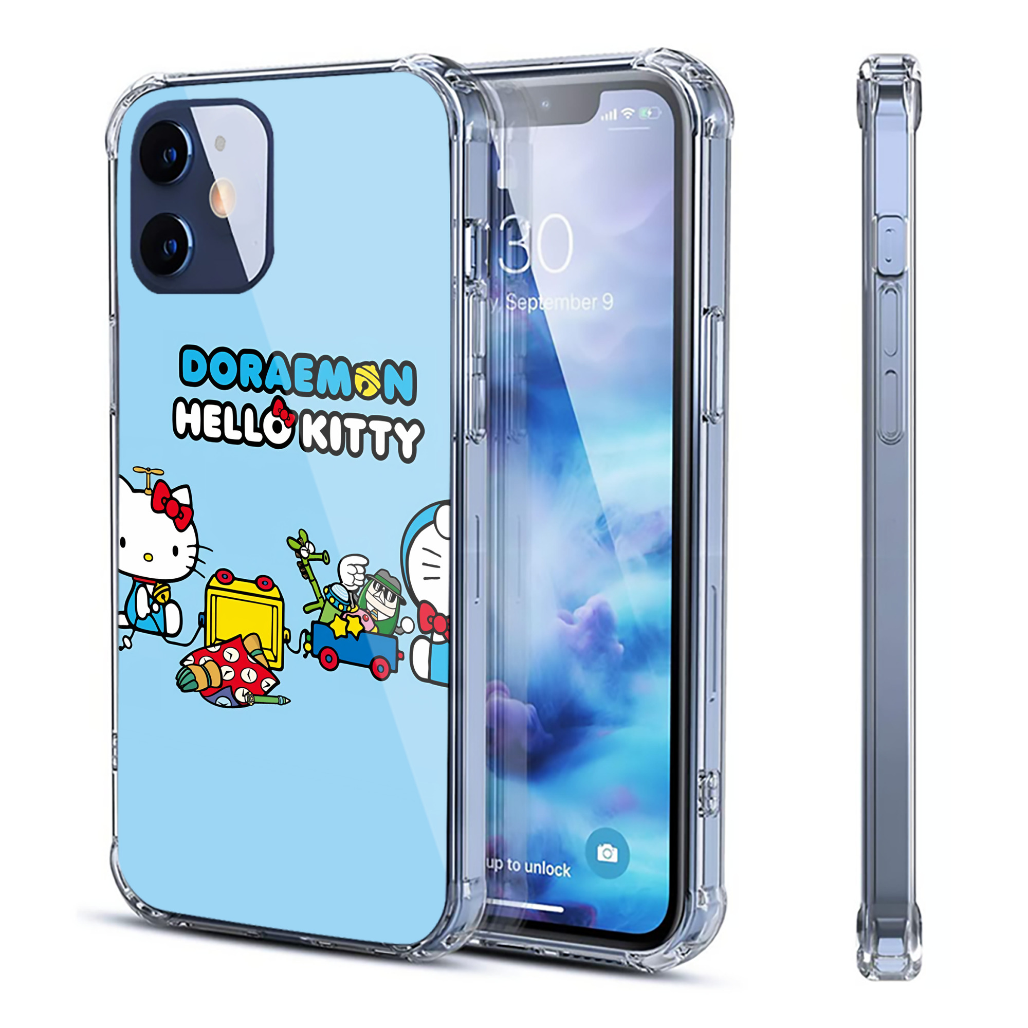 （画像用） ドラえもん Doraemon 【iPhone 12シリーズ対応】透明スマホケース（クリアソフトケース）